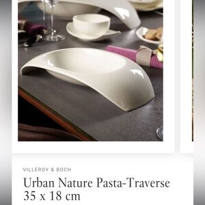 Set of 2 Discontinued Villeroy & Boch Urban Nature Pasta Bridge